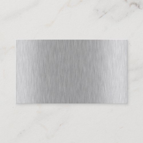 shiny brushed aluminum business card