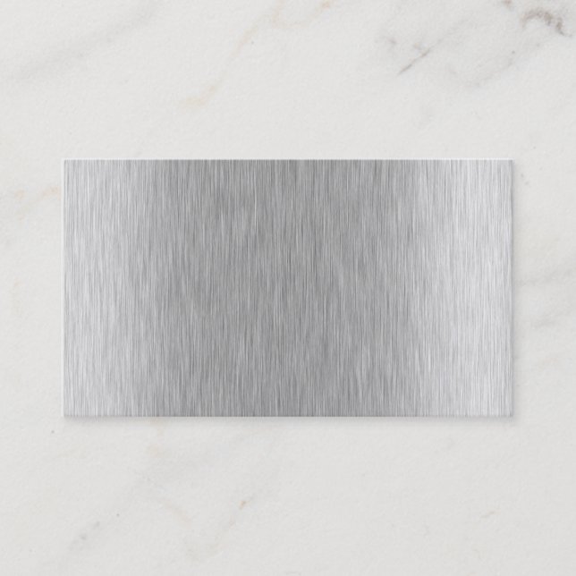 shiny brushed aluminum business card (Front)