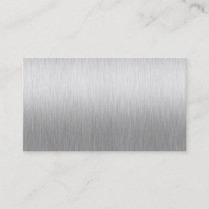 shiny brushed aluminum business card