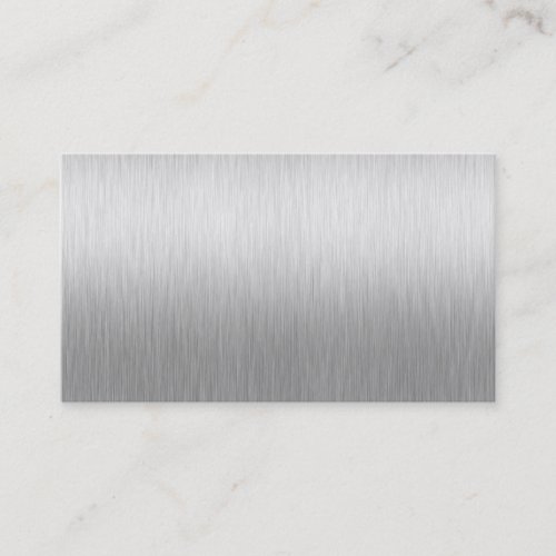 shiny brushed aluminum business card