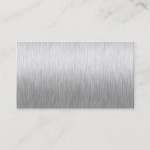 Customizable shiny brushed aluminum business card
