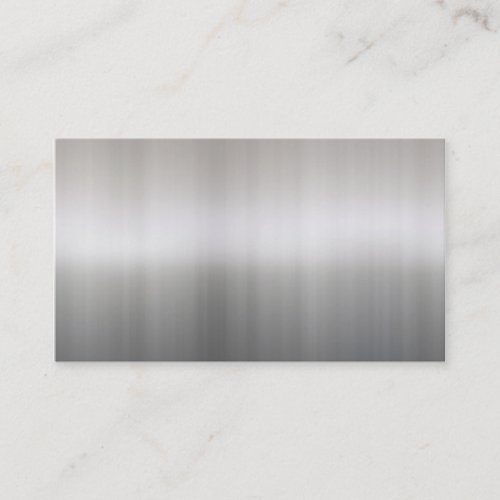 shiny brushed aluminum business card