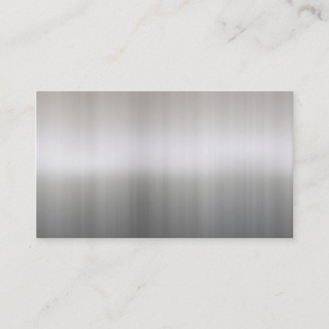 shiny brushed aluminum business card (Front)