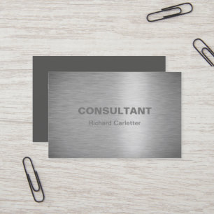Shiny brushed metal effect professional business card