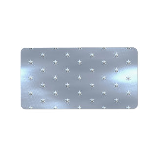 Shiny Brushed Star Metallic Texture Label