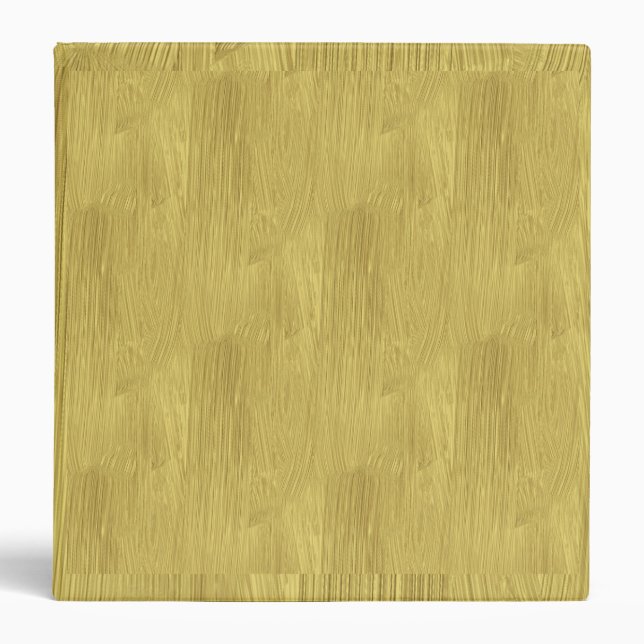 Shiny Brushed Yellow Gold 3 Ring Binder (Front)