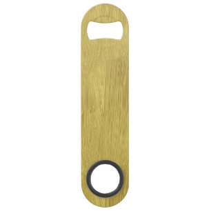 Shiny Brushed Yellow Gold Bar Key