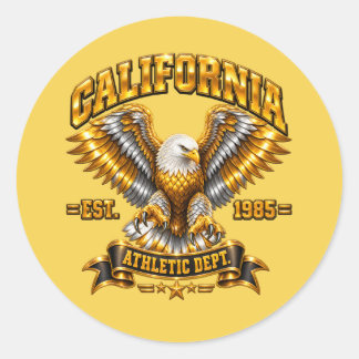 Shiny California Athletic Dept 1985 Round Sticker