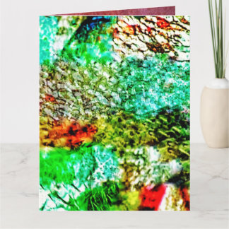 Shiny calming abstract Folded Greeting Card,Yellow Card