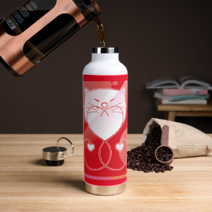 Shiny Cat Lover Button Water Bottle