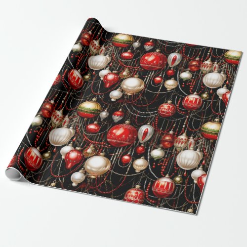 Shiny Christmas Baubles 3 Wrapping Paper