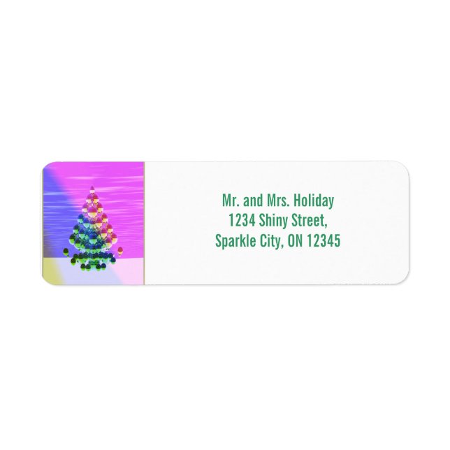 Shiny Christmas Tree Label (Front)