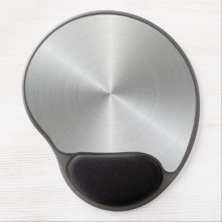Shiny Circular Polished Metal Texture Gel Mouse Pad