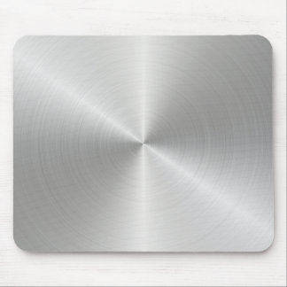 Shiny Circular Polished Metal Texture Mouse Pad