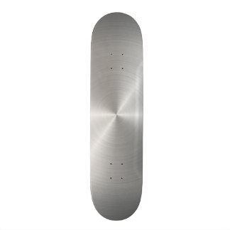 Shiny Circular Polished Metal Texture Skateboard Deck