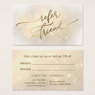 shiny cloud design referral card