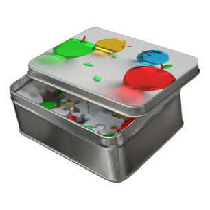 Shiny Colorful Glass Fruit Apples Jigsaw Puzzle