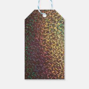 Shiny, confetti gift tags