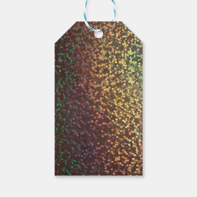 Shiny, confetti gift tags (Front)