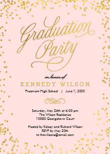 pink graduation invitations zazzle