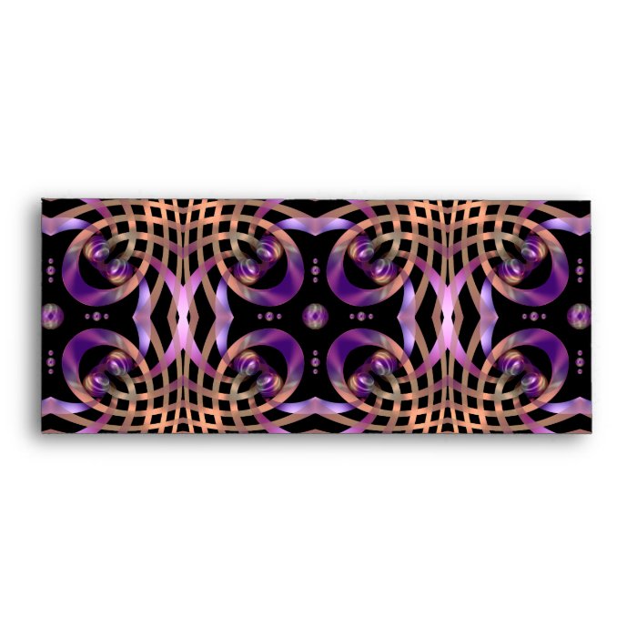 Shiny Crisscrossing Ribbon Orbs Abstract Design Envelopes