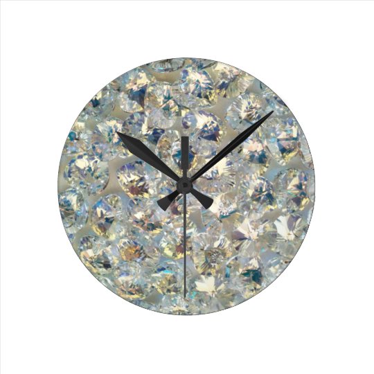 Shiny Crystals Wall Clock