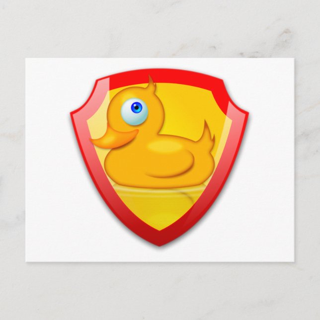 Shiny Defender Duck Postcard (Front)