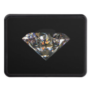 Shiny Diamond Carat Gems Jewel Black Background Hitch Cover