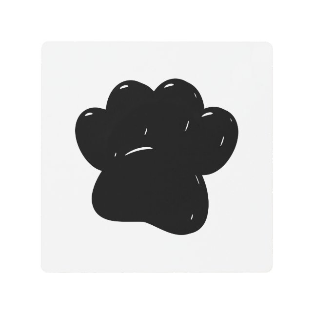 Shiny Dog Paw Print Drawing (Front)
