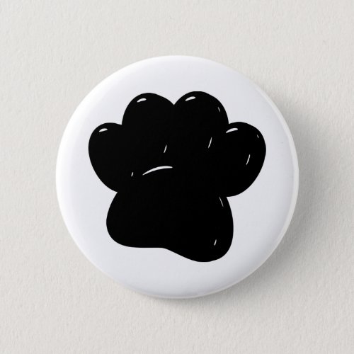 Shiny Dog Paw Print Drawing Button