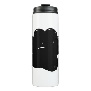 Shiny Dog Paw Print Drawing Thermal Tumbler