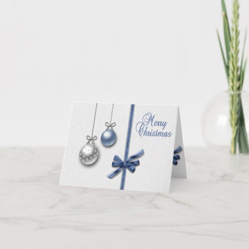 Shiny Elegant Christmas Balls Holiday Card