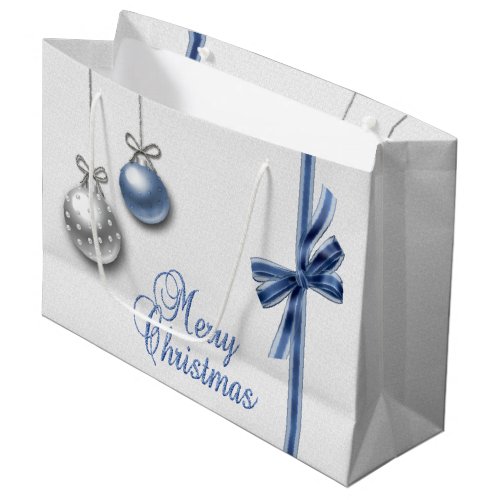 Shiny Elegant Christmas Balls Large Gift Bag