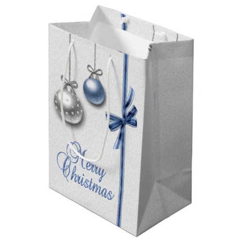 Shiny Elegant Christmas Balls Medium Gift Bag