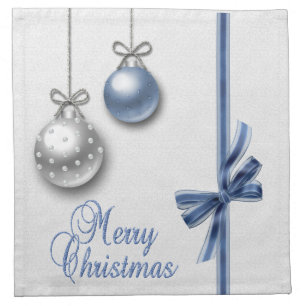 Shiny Elegant Christmas Balls Napkin