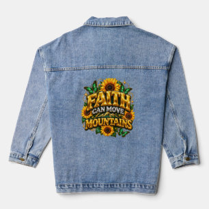 Shiny Faith Move Mountains Sunflower Denim Jacket