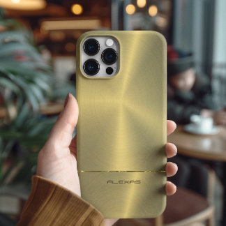 Shiny faux gold iPhone 16 pro case