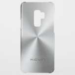 Shiny Faux Stainless Steel Uncommon Samsung Galaxy S9 Plus Case<br><div class="desc">Modern silver gray shiny faux stainless steel look.</div>