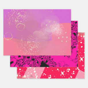 Shiny Feminine Chic Style Wrapping Paper Sheets