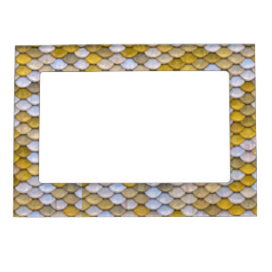 Shiny Fish Scales Effect Pattern Gold Silver Magnetic Frame