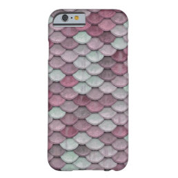Shiny Fish Scales Effect Pattern Pink White Barely There iPhone 6 Case