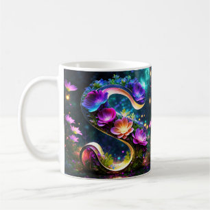 Shiny floral letter S Coffee Mug