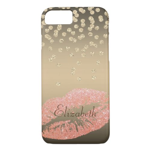 Shiny Foil Confetty Or Diamond Lips_Personalized iPhone 87 Case