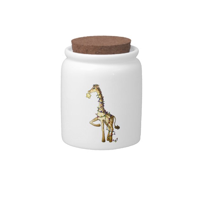 Shiny Giraffe Candy Jar (Front)