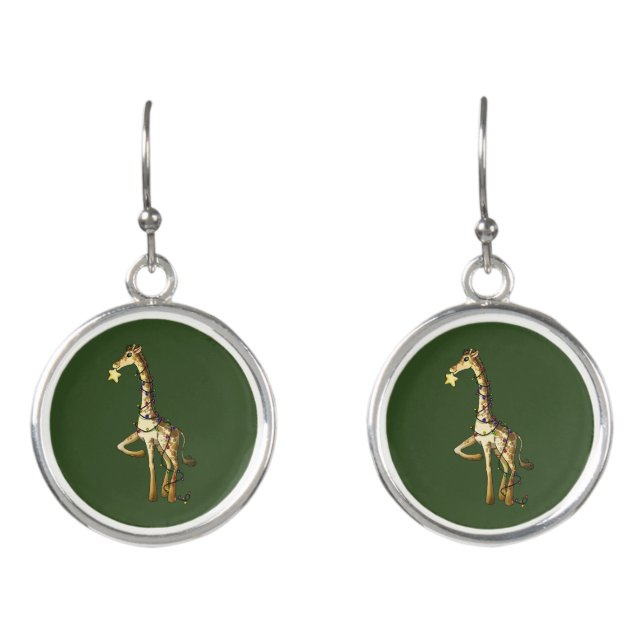 Shiny Giraffe Earrings (Front)