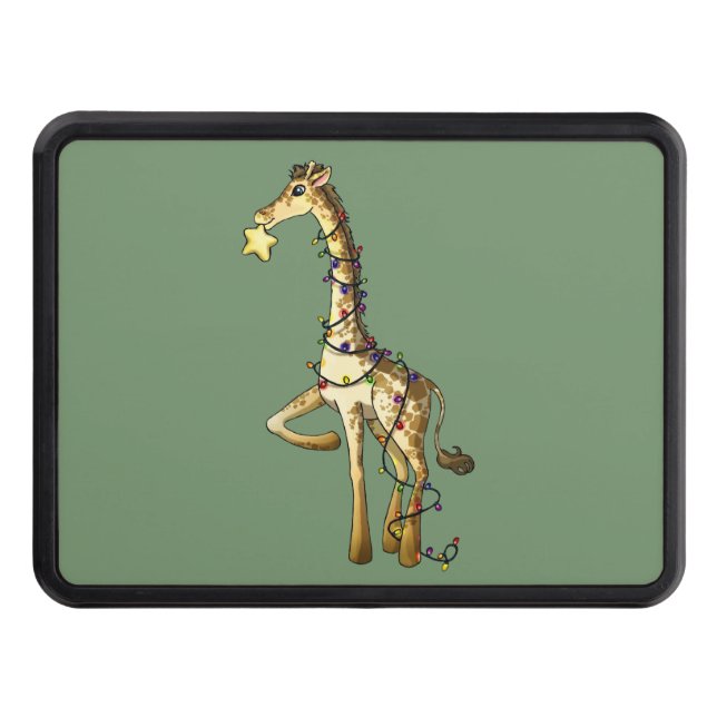Shiny Giraffe Hitch Cover (Front)