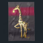 Shiny Giraffe Kitchen Towel<br><div class="desc">Original Artwork by Thedustyphoenix. thedustyphoenix.com</div>