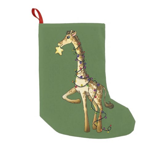 Shiny Giraffe Small Christmas Stocking