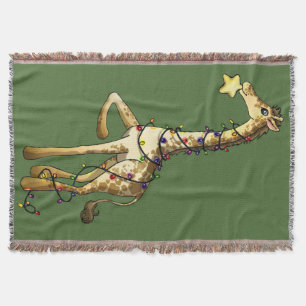 Shiny Giraffe Throw Blanket