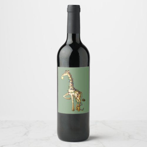 Shiny Giraffe Wine Label